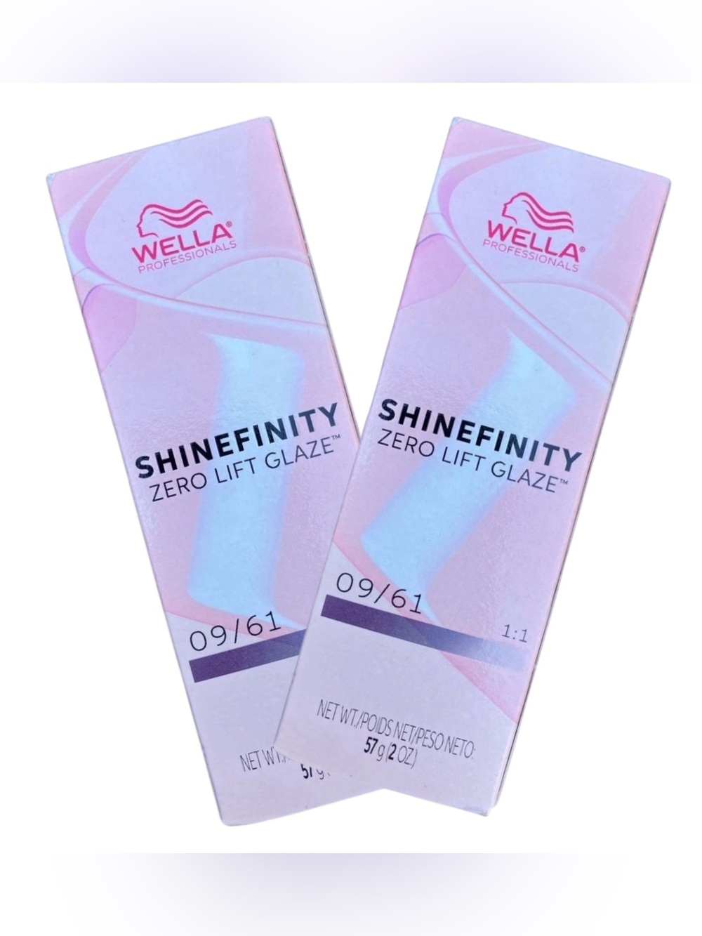 Wella Shinefinity Zero Lift Glaze 09/61 Very Light Blonde Violet Ash Color 2x